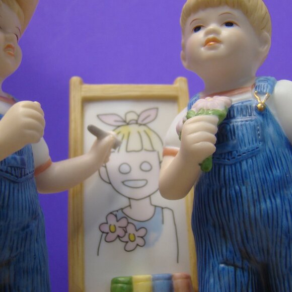 VTG Homco Home Interiors Denim Days Portrait of Debbie Figure # 15356-03 - Picture 3 of 16